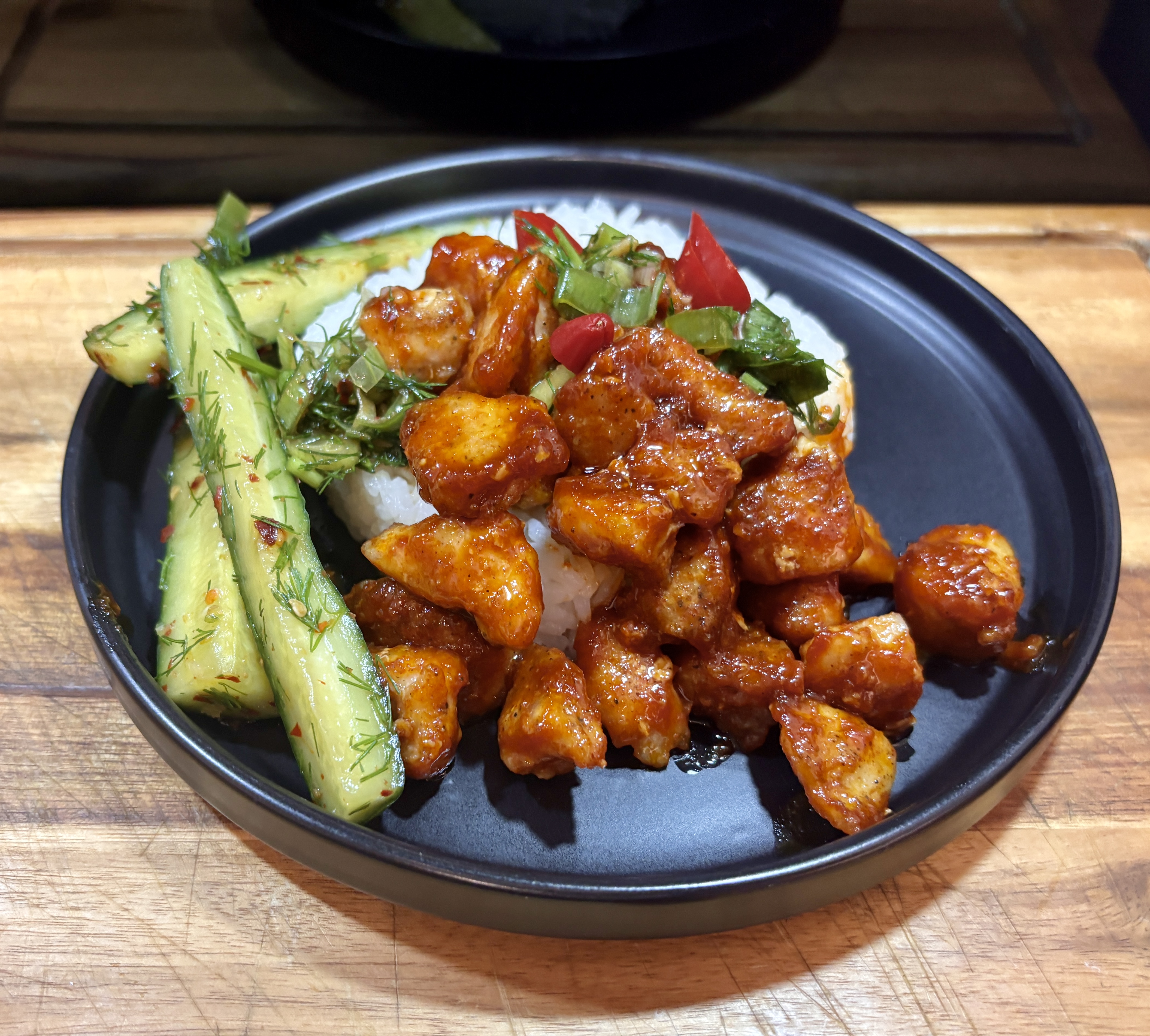 Kurczak w sosie gochujang z miodem